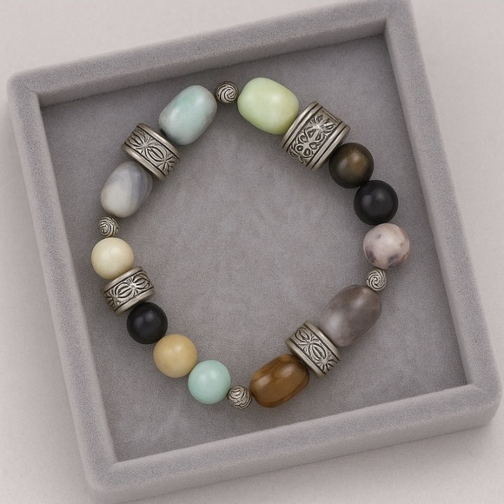 Premier Designs NATURAL WONDERS Stretch Bracelet EUC #057